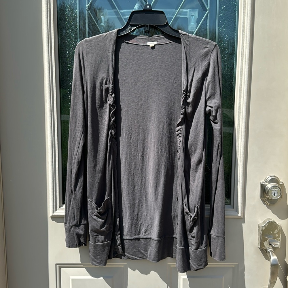 Jcrew 100% cotton grey cardigan size XS